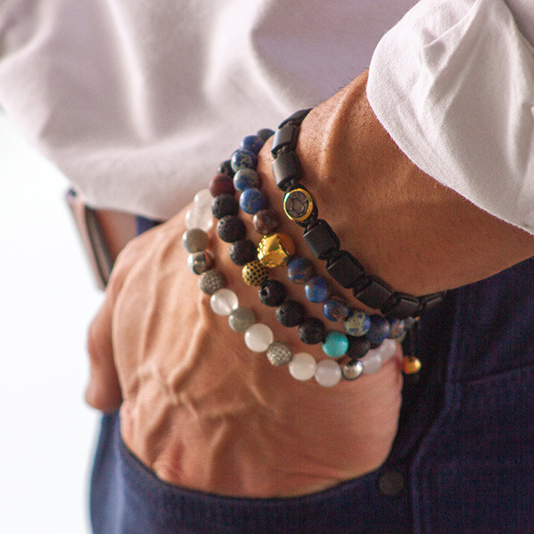 Tranquility Aura Lava Beads Bracelet