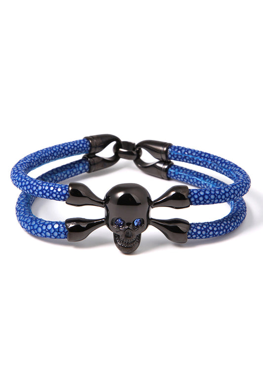 Skull Zirconia Eye Stones Stingray Bracelet