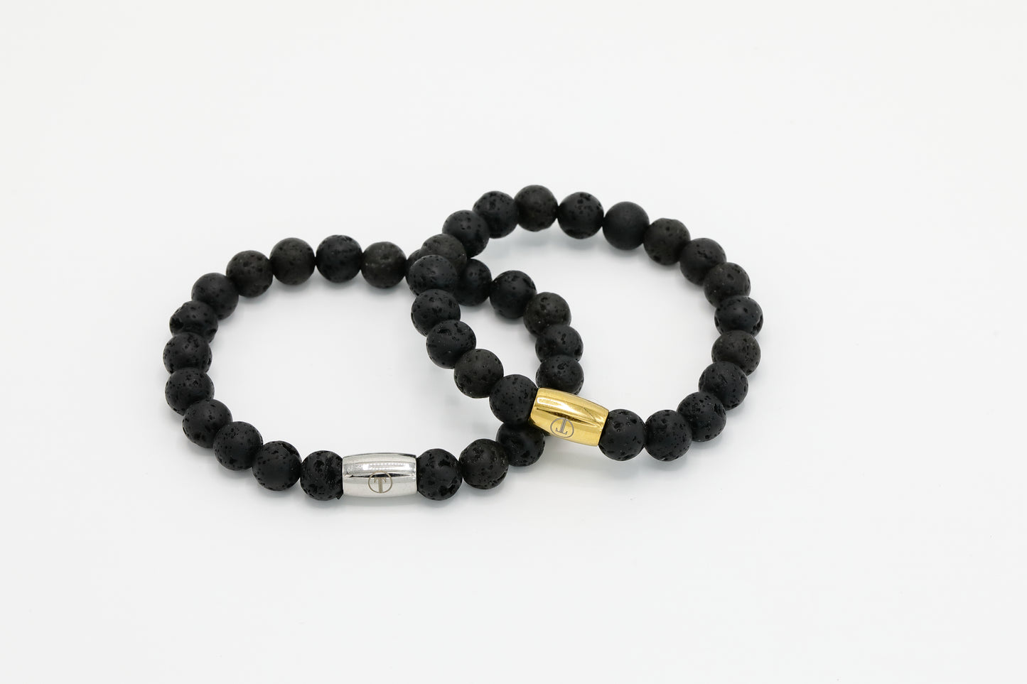 Calm & Courage Gold Lava Stone Bracelet