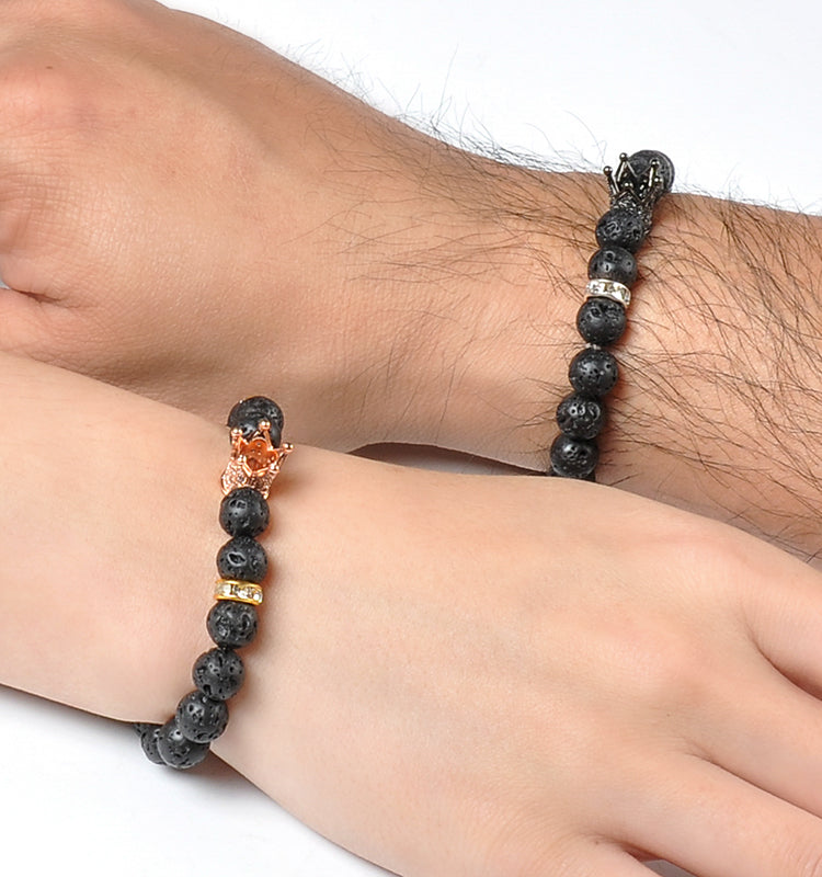 Two Crowns Royal Lava Stone Bracelet