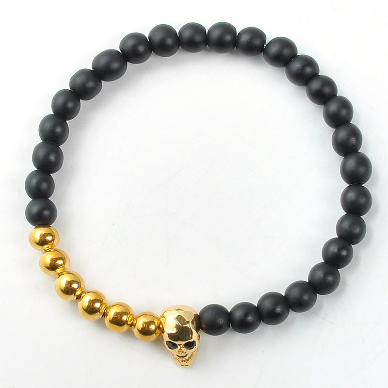 Gold Skull Beads Bracelet