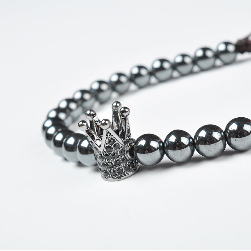 Black Crown Hematite Bracelet