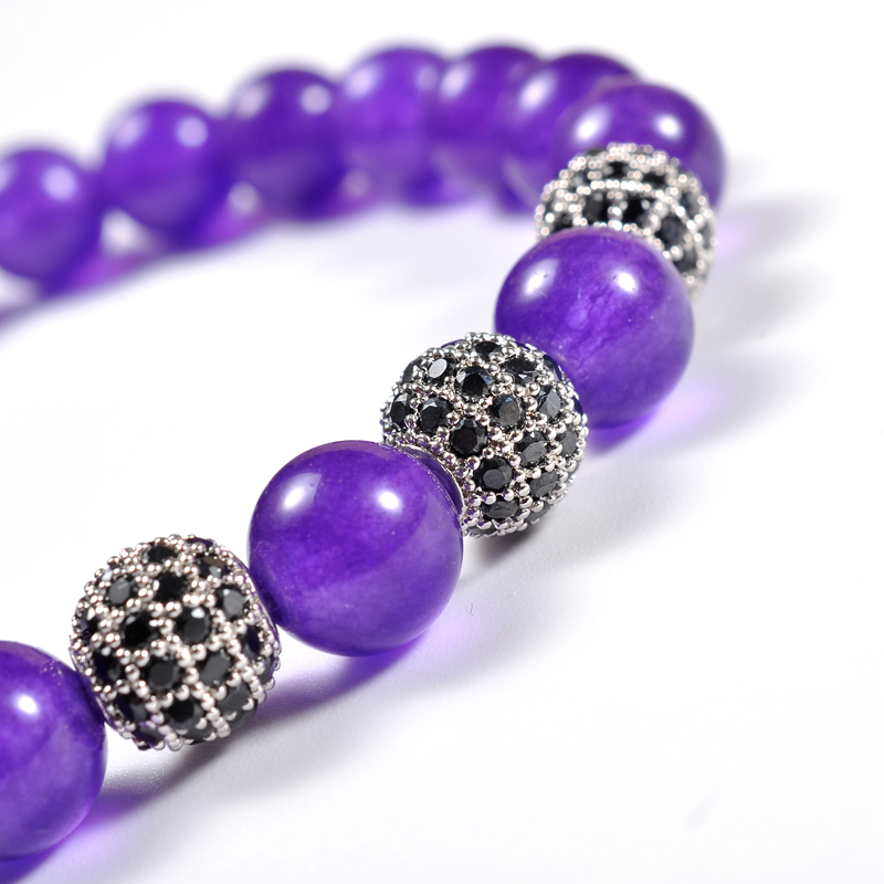 Tranquility Amethyst Natural Stones Bracelet