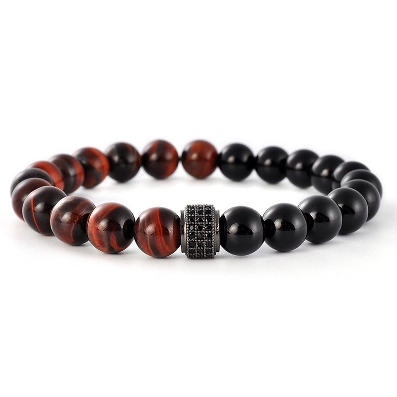 Two-Piece Set Crown Tiger Eye Bracelet