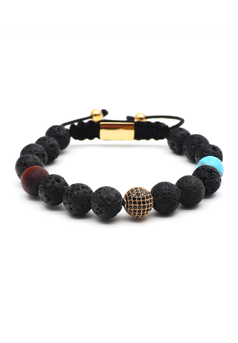 Tranquility Aura Lava Beads Bracelet