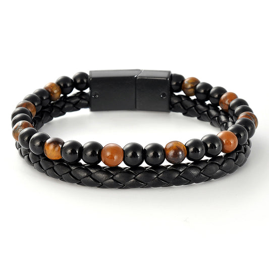 Two-Row Confidence Tiger Eye Bracelet