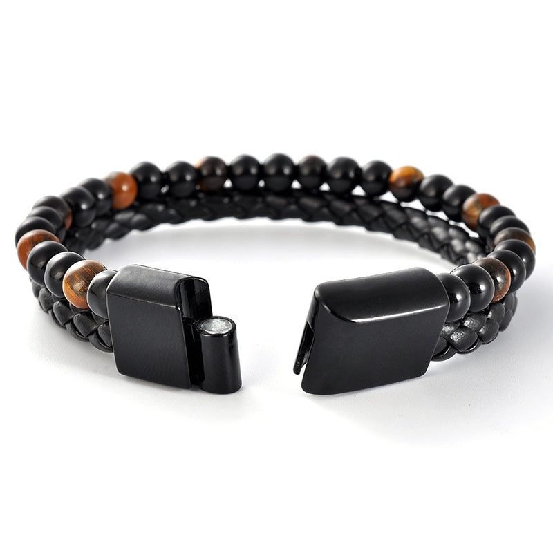 Two-Row Confidence Tiger Eye Bracelet