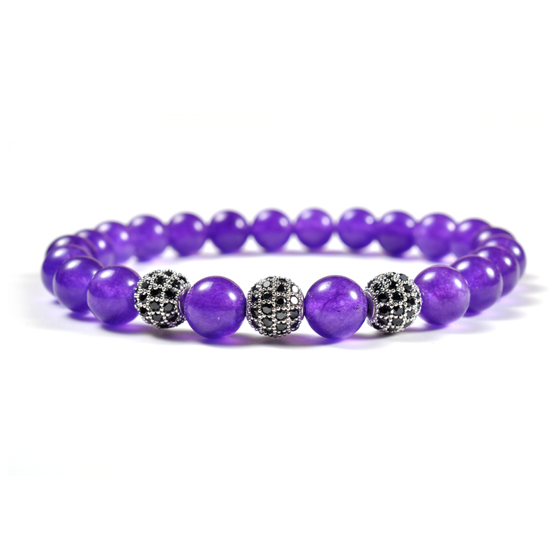 Tranquility Amethyst Natural Stones Bracelet